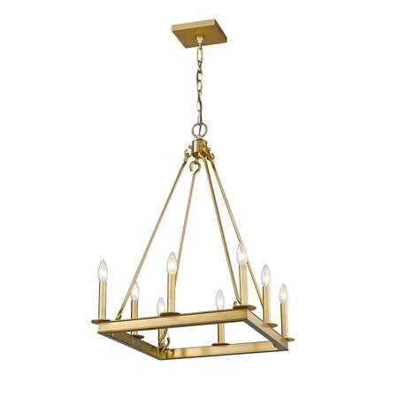 Z-Lite Barclay 8 Light Chandelier, Olde Brass 482S-8-20OBR